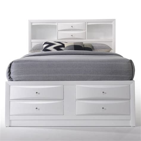 Acme Ireland Queen Bed With Storage In White 1set4ctn 21700q