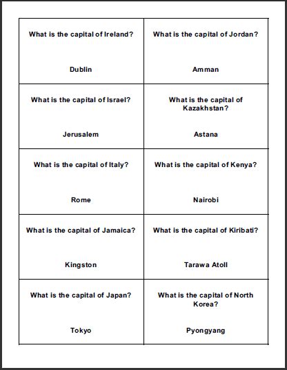 The quizzes and hunts section of the site is full of fun practice activities for your students so hopefully this is what you were looking for. Free Printable Question Cards for Study Prep Board Games | Student Handouts