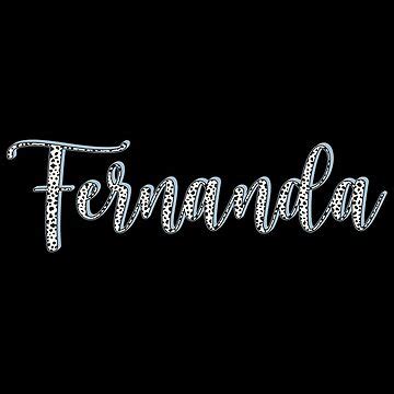 Fernanda Name Dalmatian Pattern Fernanda First Name Sticker For Sale