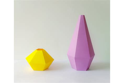 Diy Vases 3d Papercraft Templates Creative Market