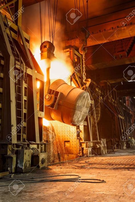Metal Smelting Furnace In Steel Mills Stock Photo 48693367 Steel