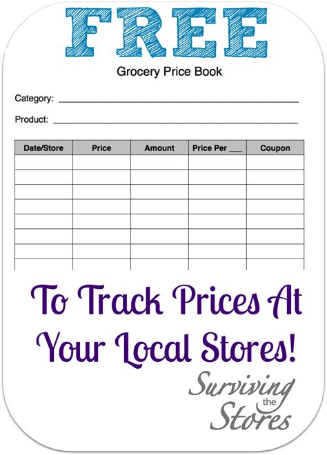 Free Grocery Price Tracking Book