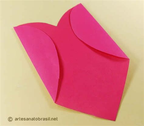 Como Fazer Envelope De Carta Com Dobradura De Coração Diy Envelope