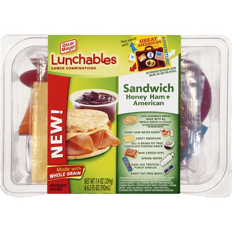 oscar mayer lunchables sandwich honey ham american packaged meals and side dishes my country