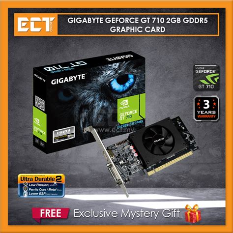 Gigabyte Geforce Gt 710 2gb Gddr5 Graphic Card Gv N710d5 2gl