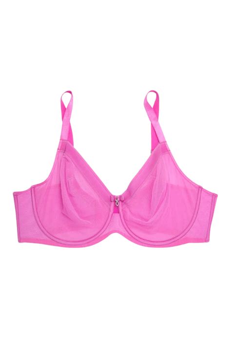 Sheer Mesh Unlined Underwire Bra Pink Chérie Amour