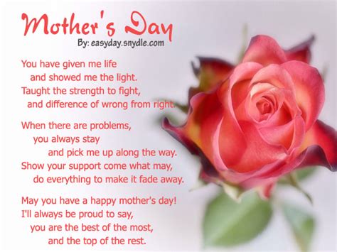 Happy Mothers Day Poems With Images Easyday