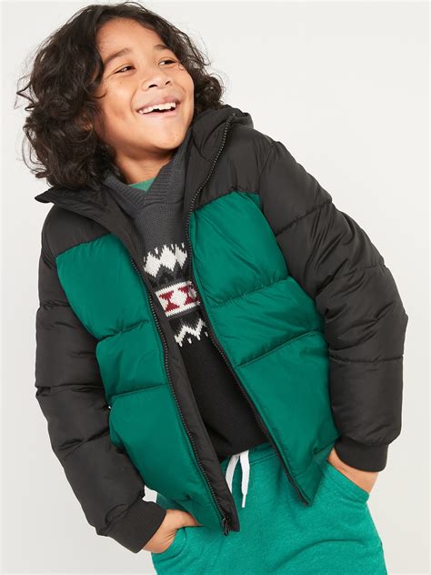 Water Resistant Hooded Frost Free Puffer Jacket For Boys Old Navy