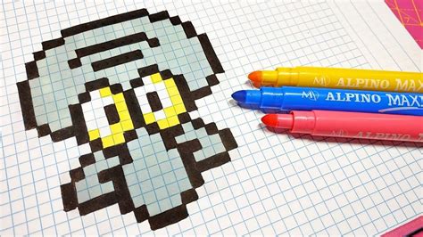 Pixel Art Hecho A Mano Cómo Dibujar A Calamardo Dibujos En