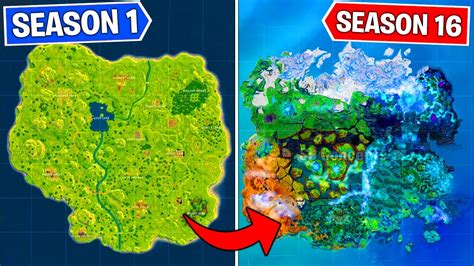 Evolution Of The Entire Fortnite Map Chapter 1 Season 1 Chapter