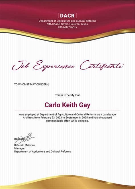 The experience letter must provide full details about the employee including full name. 17+ Experience Certificate Templates - PDF, DOC | Free & Premium Templates