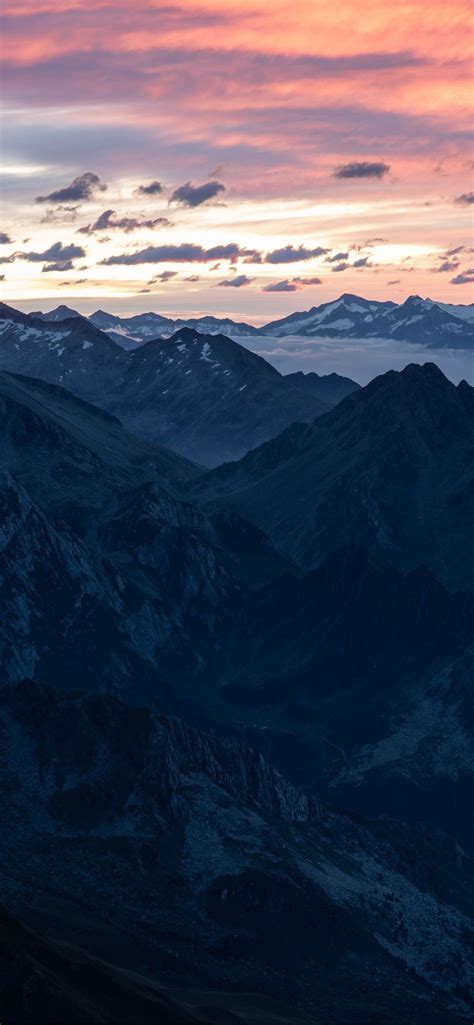 Mountain Ranges Horizon Fog 5k Iphone Wallpapers Free Download