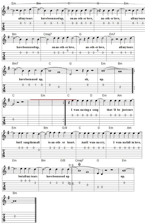 Another Love Guitar Tab By Tom Odell Tenor Banjo Tabs