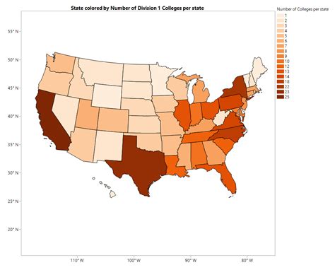 Number Of Division 1 Colleges Per State Rcollegebasketball