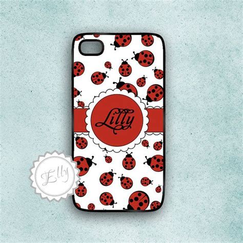 Cute Iphone Ladybug Monogrammed Case Custom Cover By Colorsandfriends
