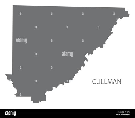 Cullman County Map Of Alabama Usa Grey Illustration Silhouette Stock