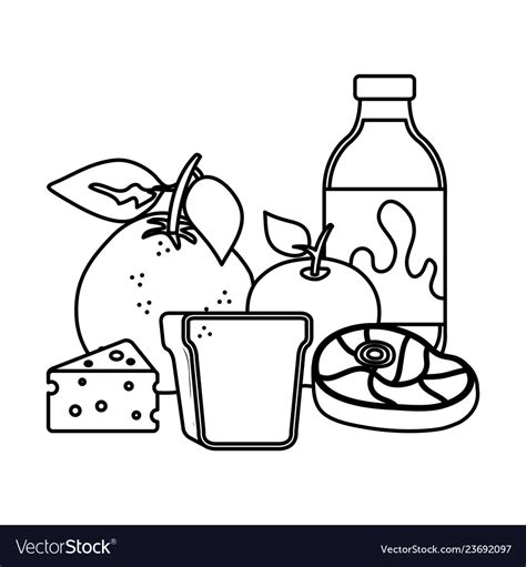 Healthy Eating Black And White Clipart