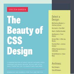 Style sheets contributed by graphic designers from around. Création de sites web dynamiques | Pearltrees