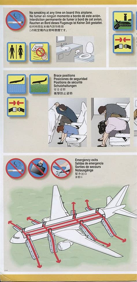 pin  aircraft safety card design inspiration