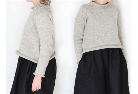 My first knit sweater kal week 2 is a perfect sweater for a beginner knitter. rolled hem sweater | my first knitting machine project ...