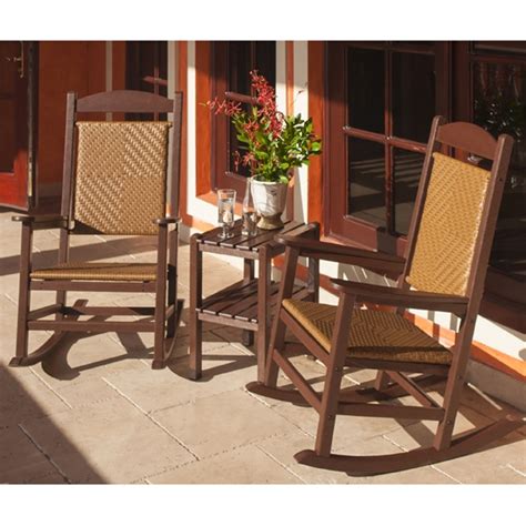 Shop the best from polywood, povl, kingsley bate and barlow tyrie. POLYWOOD® Presidential Woven Rocker 3 Piece Set | PW ...