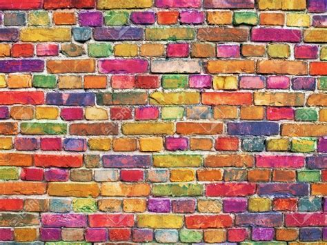 Color Brick Wall Multi Colored Masonry Rainbow Background Brunel Group