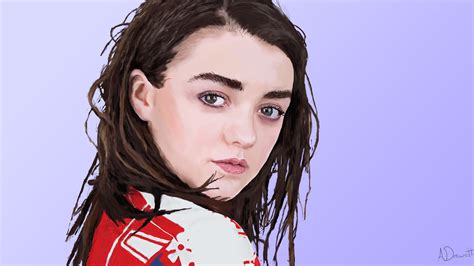 Digital Portrait Maisie Williams Alex Drewett Portfolio