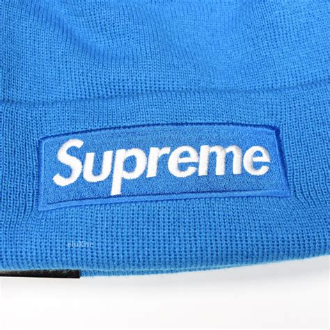 Supreme X New Era Bright Blue Box Logo Beanie Eluxive