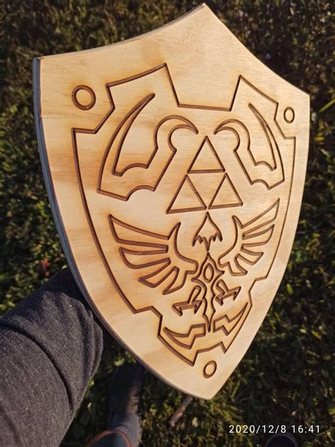 Solid Wood Zelda Inspired Hylian Shield Battle Ready Huge Etsy