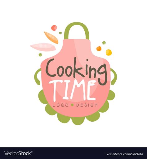 Cooking Time Logo Design Kitchen Emblem With Vector Image