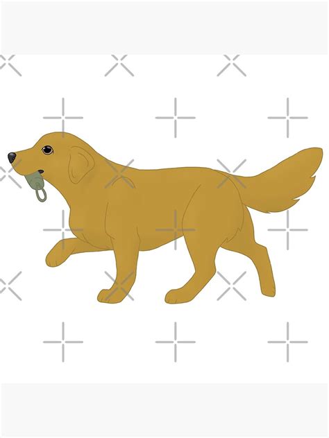 Chibi Golden Retriever Red Poster For Sale By Cynthiaetal Redbubble