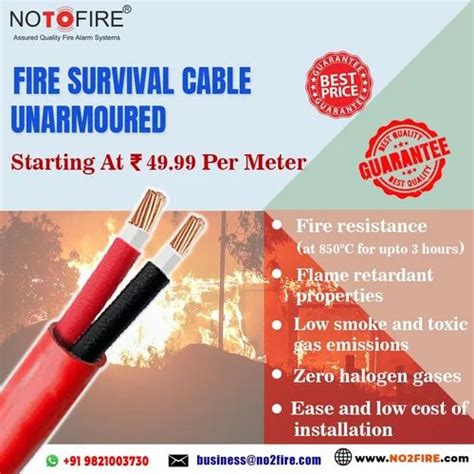Fire Survival Cable Unarmoured 2 Core X 15 Sqmm Notofire Packaging