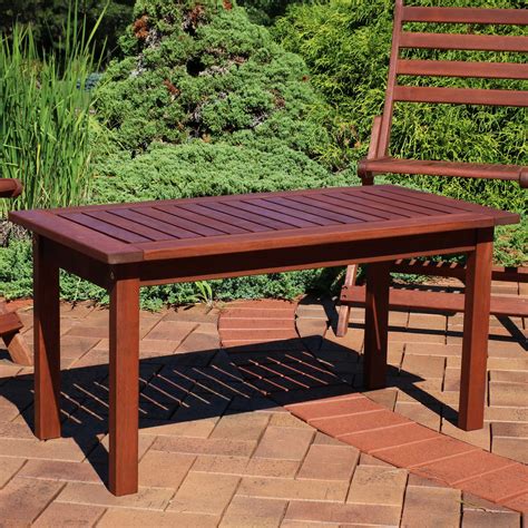 Sunnydaze Meranti Wood Coffee Table With Teak Oil Finish 1775 X 355