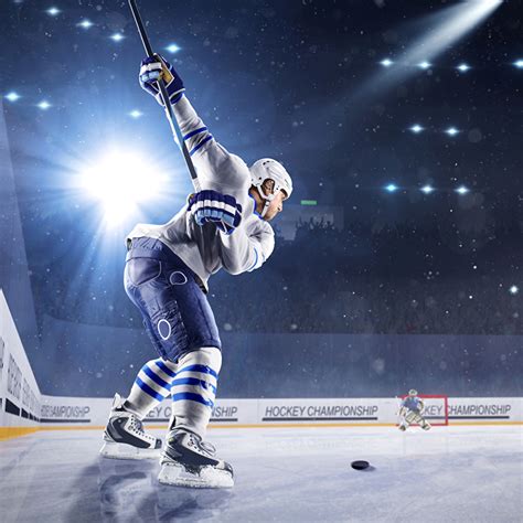 Download Wallpaper Rays Of Light Man Helmet Ice Rink Sports Hockey