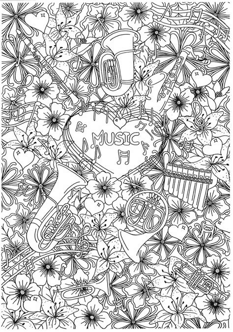 Best 330 Music Coloring Pages For Adults Ideas On Pinterest Coloring