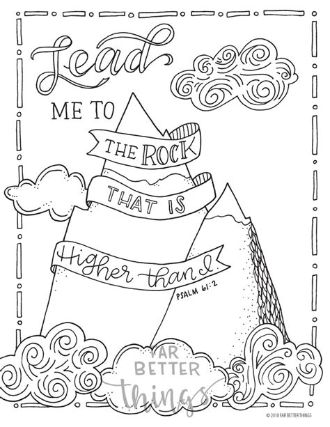 Bible Verse Coloring Page Psalm 612 Printable Coloring Etsy