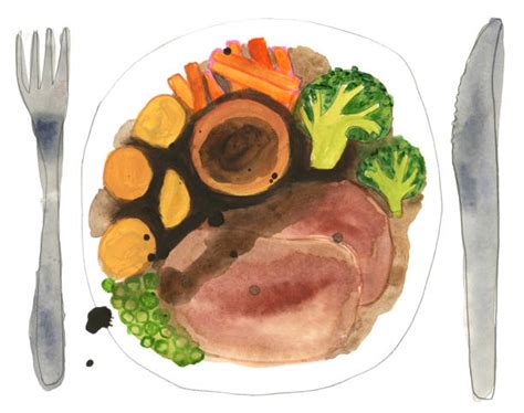 Royalty Free Roast Dinner Clip Art Vector Images And Illustrations Istock