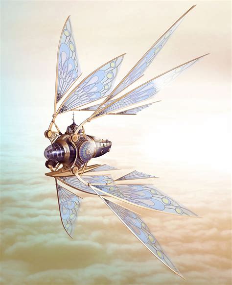 Here Is A Very Interesting Design For A Dragonfly Winged Steampunk