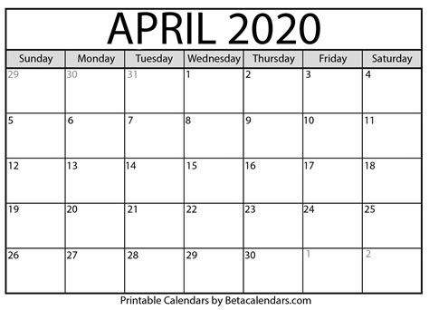 202 April Calendar Max Marcelle