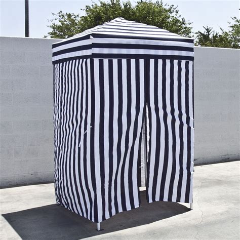 Striped Room Portable Dressing Room Cabana