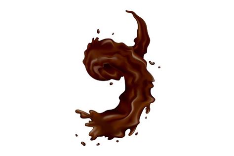 Chocolate Flowing Splash Pre Designed Illustrator Graphics Creative