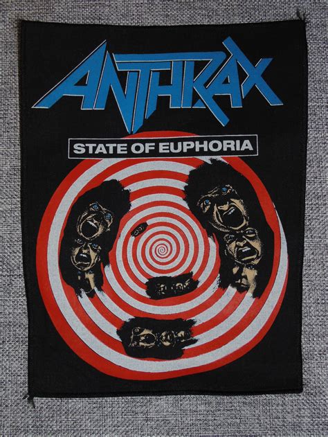 Anthrax State Of Euphoria Backpatch 1988 Vintage Thrash Metal Etsy