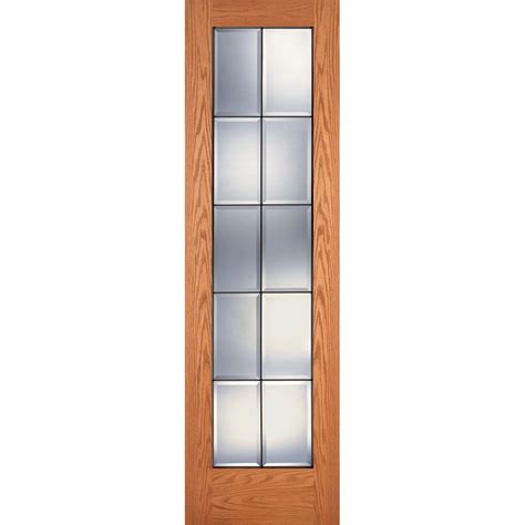 Feather River Doors 24 in. x 80 in. 10 Lite Unfinished Oak ...