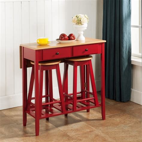 Enjoy free shipping & browse our great selection of kitchen & dining furniture, wine racks, sideboards and more! KB Furniture Red Farmhouse Kitchen Island with 2-Stools at ...