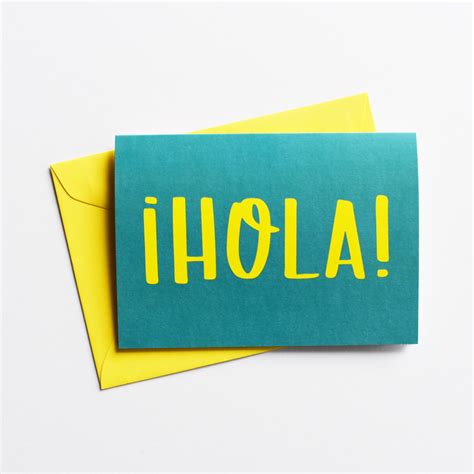 ¡hola Greeting Card In Spanish The Language People