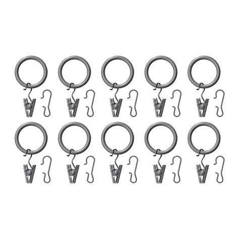What would you like to do? SYRLIG Curtain ring with clip and hook - silver-colour - IKEA
