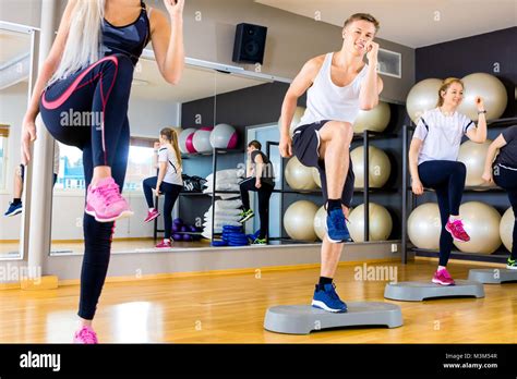 Women Gym Step Hi Res Stock Photography And Images Alamy