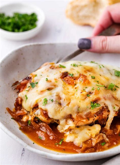 In this recipe, you don't need to worry about a thermometer. French Onion Baked Chicken (pure comfort food!) - The ...