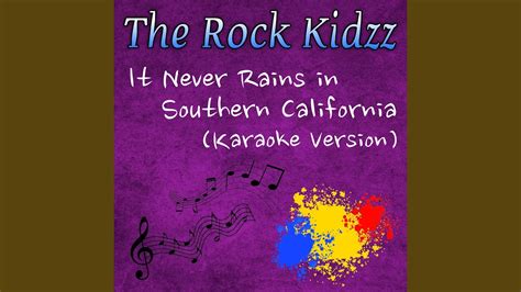 It Never Rains In Southern California Karaoke Version Youtube