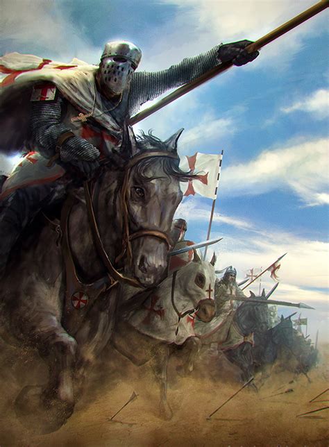 Charge Of The Crusaders Templarios Caballeros Templarios Fantasía